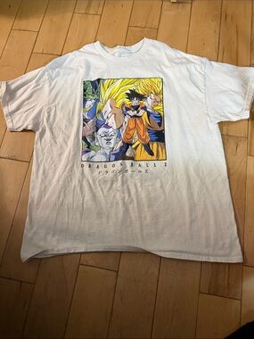 Dragon Ball Z White Graphic Tee - Anime Character Print